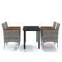 Juego de comedor para jardín 5 piezas con cojines gris y negro by , Garden sets - Ref: Foro24-3099337, Price: 384,36 €, Disco...