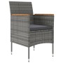 Juego de comedor para jardín 5 piezas con cojines gris y negro by , Garden sets - Ref: Foro24-3099337, Price: 384,36 €, Disco...