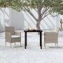 Juego de comedor de jardín 3 piezas con cojines beige y negro von , Gartensets - Ref: Foro24-3099293, Preis: 235,28 €, Rabatt: %