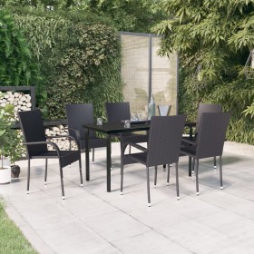 Juego de comedor de jardín 7 piezas negro von , Gartensets - Ref: Foro24-3099380, Preis: 429,47 €, Rabatt: %