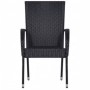 Juego de comedor de jardín 7 piezas negro by , Garden sets - Ref: Foro24-3099380, Price: 429,47 €, Discount: %