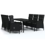 Juego de comedor de jardín 7 piezas con cojines negro by , Garden sets - Ref: Foro24-3099368, Price: 854,70 €, Discount: %