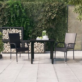 Juego de comedor de jardín 3 piezas negro by , Garden sets - Ref: Foro24-3099377, Price: 188,58 €, Discount: %