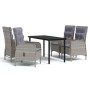 Juego de comedor para jardín 5 piezas con cojines gris y negro von , Gartensets - Ref: Foro24-3099361, Preis: 608,44 €, Rabat...