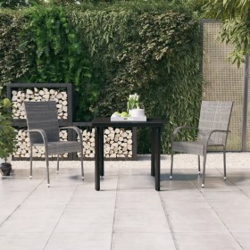 Juego de comedor para jardín 3 piezas gris y negro von , Gartensets - Ref: Foro24-3099389, Preis: 195,04 €, Rabatt: %