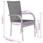 Juego de comedor para jardín 3 piezas gris y negro by , Garden sets - Ref: Foro24-3099389, Price: 188,26 €, Discount: %