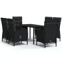Juego de comedor de jardín 7 piezas con cojines negro von , Gartensets - Ref: Foro24-3099356, Preis: 851,17 €, Rabatt: %
