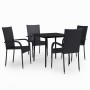 Juego de comedor para jardín 5 piezas negro von , Gartensets - Ref: Foro24-3099396, Preis: 301,65 €, Rabatt: %