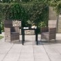 Juego de comedor de jardín 3 piezas con cojines gris by , Garden sets - Ref: Foro24-3099431, Price: 370,33 €, Discount: %
