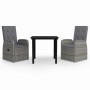 Juego de comedor de jardín 3 piezas con cojines gris von , Gartensets - Ref: Foro24-3099473, Preis: 418,72 €, Rabatt: %