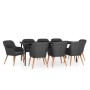 Juego de comedor de jardín 9 piezas con cojines negro de , Conjuntos de jardín - Ref: Foro24-3099522, Precio: 1,00 €, Descuen...
