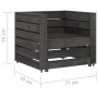 Garden furniture pallets 2 pieces impregnated pine wood gray by vidaXL, Modular outdoor sofas - Ref: Foro24-316199, Price: 95...