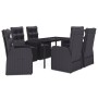 Juego de comedor de jardín 7 piezas con cojines negro von , Gartensets - Ref: Foro24-3099499, Preis: 1,00 €, Rabatt: %