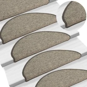 Selbstklebende Stufenmatte 15 Stück grau und beige 65x21x4cm von vidaXL, Treppenmatten - Ref: Foro24-326900, Preis: 92,94 €, ...