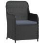 Juego de comedor de jardín 3 piezas con cojines negro de , Conjuntos de jardín - Ref: Foro24-3099529, Precio: 372,93 €
