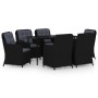 Juego de comedor para jardín 7 piezas negro de , Conjuntos de jardín - Ref: Foro24-3099574, Precio: 1,00 €, Descuento: %