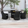 Juego de comedor de jardín 5 piezas con cojines negro von , Gartensets - Ref: Foro24-3099543, Preis: 731,11 €, Rabatt: %