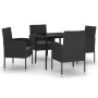 Juego de comedor para jardín 5 piezas negro von , Gartensets - Ref: Foro24-3099632, Preis: 354,12 €, Rabatt: %