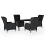 Juego de comedor de jardín 5 piezas gris oscuro by , Garden sets - Ref: Foro24-3099639, Price: 1,00 €, Discount: %