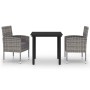 Juego de comedor de jardín 3 piezas gris antracita de , Conjuntos de jardín - Ref: Foro24-3099607, Precio: 190,49 €, Descuent...