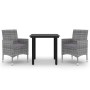 Set comedor de jardín 3 pzas y cojines ratán sintético y vidrio von , Gartensets - Ref: Foro24-3099691, Preis: 214,42 €, Raba...