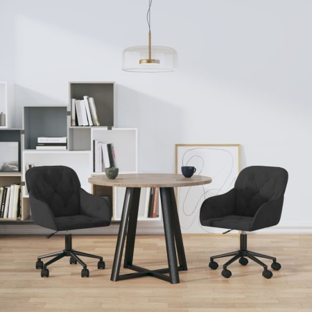 Sillas de comedor giratorias 2 uds terciopelo negro von , Essstühle - Ref: Foro24-3103427, Preis: 214,38 €, Rabatt: %
