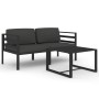 Set muebles de jardín 3 pzas y cojines aluminio gris antracita von , Gartensets - Ref: Foro24-3107779, Preis: 403,97 €, Rabat...