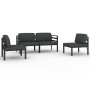 Set muebles de jardín 4 pzas y cojines aluminio gris antracita by , Garden sets - Ref: Foro24-3107787, Price: 634,54 €, Disco...