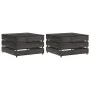 Mesas de palés para jardín 2 uds madera de pino impregnada by vidaXL, Modular outdoor sofas - Ref: Foro24-316198, Price: 56,0...