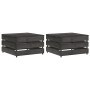 Mesas de palés para jardín 2 uds madera de pino impregnada by vidaXL, Modular outdoor sofas - Ref: Foro24-316198, Price: 56,0...