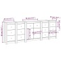 Aparador de madera maciza de pino 230x35x80 cm de , Aparadores - Ref: Foro24-3114089, Precio: 408,18 €, Descuento: %