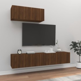 Set de muebles para TV 3 pzas madera contrachapada roble marrón de , Muebles TV - Ref: Foro24-3114477, Precio: 137,76 €, Desc...