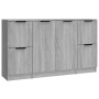 Aparadores 3 piezas madera contrachapada gris Sonoma de , Aparadores - Ref: Foro24-3115850, Precio: 138,75 €, Descuento: %