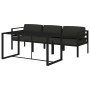 Set muebles de jardín 4 pzas y cojines aluminio gris antracita by , Garden sets - Ref: Foro24-3115917, Price: 588,70 €, Disco...