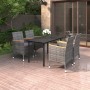 Set comedor de jardín 5 pzas y cojines ratán sintético y vidrio by , Garden sets - Ref: Foro24-3099777, Price: 462,09 €, Disc...