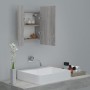 Armario de baño con espejo LED madera gris Sonoma 40x12x45 cm von , Badezimmerwaschtische - Ref: Foro24-822834, Preis: 40,91 ...