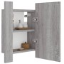 Armario de baño con espejo LED madera gris Sonoma 40x12x45 cm von , Badezimmerwaschtische - Ref: Foro24-822834, Preis: 40,91 ...