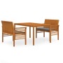Set comedor de jardín 3 pzas y cojines madera maciza de acacia by , Garden sets - Ref: Foro24-3120458, Price: 556,81 €, Disco...