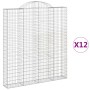 Cestas de gaviones 12 uds forma de arco hierro 200x30x220/240cm von , Töpfe und Pflanzgefäße - Ref: Foro24-3146246, Preis: 1,...