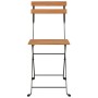 Sillas cafetería plegables 8 uds acero y madera maciza de teca von , Gartenstühle - Ref: Foro24-3152111, Preis: 311,22 €, Rab...