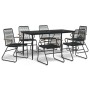 Juego de comedor para jardín 7 piezas ratán PVC negro von , Gartensets - Ref: Foro24-3156577, Preis: 456,12 €, Rabatt: %