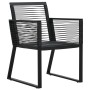 Juego de comedor para jardín 7 piezas ratán PVC negro by , Garden sets - Ref: Foro24-3156549, Price: 600,91 €, Discount: %