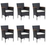 Juego de comedor de jardín 7 piezas con cojines negro by , Garden sets - Ref: Foro24-3156633, Price: 435,50 €, Discount: %