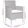 Juego de comedor para jardín 5 piezas con cojines gris y negro von , Gartensets - Ref: Foro24-3156604, Preis: 350,91 €, Rabat...