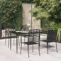 Juego de comedor jardín 5 pzas acero y cuerda de algodón negro by , Garden sets - Ref: Foro24-3156540, Price: 333,95 €, Disco...