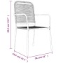 Juego de comedor jardín 5 pzas acero y cuerda de algodón negro by , Garden sets - Ref: Foro24-3156540, Price: 333,95 €, Disco...