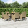 Juego de comedor de jardín 7 piezas con cojines beige y negro by , Garden sets - Ref: Foro24-3156625, Price: 535,81 €, Discou...