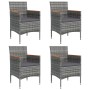 Juego de comedor para jardín 5 piezas con cojines gris y negro by , Garden sets - Ref: Foro24-3156644, Price: 391,02 €, Disco...