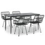 Juego de comedor de jardín 5 piezas ratán sintético negro von , Gartensets - Ref: Foro24-3157855, Preis: 407,90 €, Rabatt: %