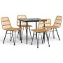 Juego de comedor de jardín 5 piezas ratán sintético by , Garden sets - Ref: Foro24-3157874, Price: 405,04 €, Discount: %